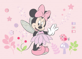 Minnie Mouse Sweetly Smiles In The Always Classic Pink Wallpaper