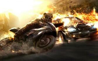 Wheelman Action Scene Desktop Wallpaper