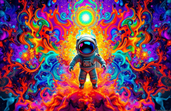 Psychedelic Astronaut Wallpaper