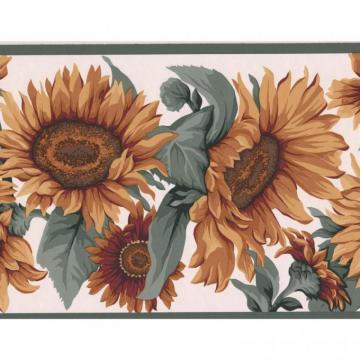 Retro Art Yellow Sunflowers Floral Modern Prepasted