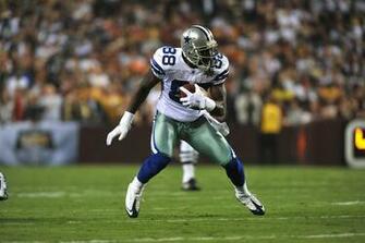 Dez Bryant Of The Dallas Cowboys Runs Ball During