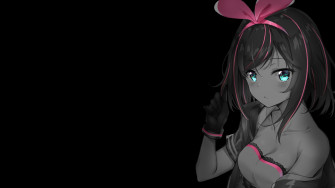Anime Ai Channel Black Kizuna 4k Wallpaper HDwallpaper