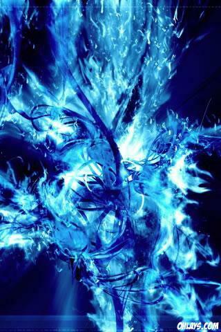 Blue Flames iPhone Wallpaper Ohlays