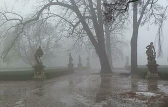 Spring Park Sleet Fog Sculpture Smoke Road Wallpaper