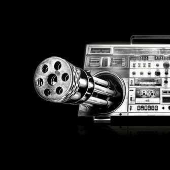 Wallpaper Boombox Tommy Gun