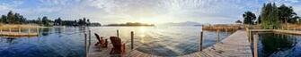 Lake George New York Adirondack Nature Photography Panoramic Image