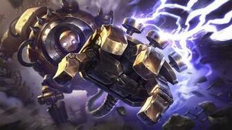 Flying Blitzcrank League Of Legends Widescreen Wallpaper