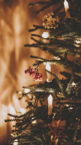 Merry Preppy Christmas iPhone Wallpaper