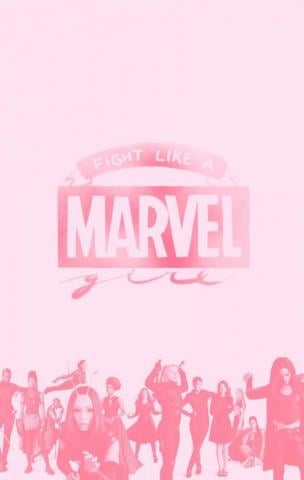Emme Doble Fight Like A Marvel Girl Wallpaper