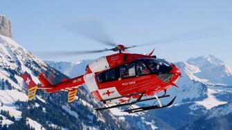 Wallpaper Rescue Helicopter Sky Mountains