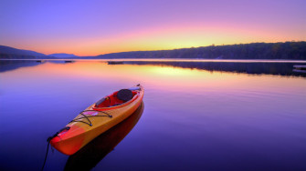 Landscape Summer Sunrise Kayak Lake Nature Scenery Pling