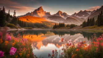 Beautiful Mountain Lake Wallpaper