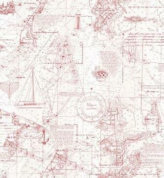 Decowunder Wallpaper Non Woven Maritime Nautical Chart