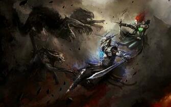 Dark Fantasy Horror Warrior Weapons Archer Knight Magic Art