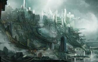 Wallpaper The City Slums Leon Tukker Sky Image For