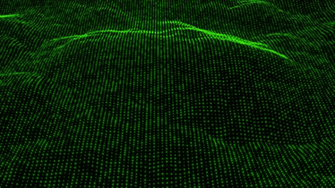Green Digital Scanner Or Energy Waves Abstract Animation