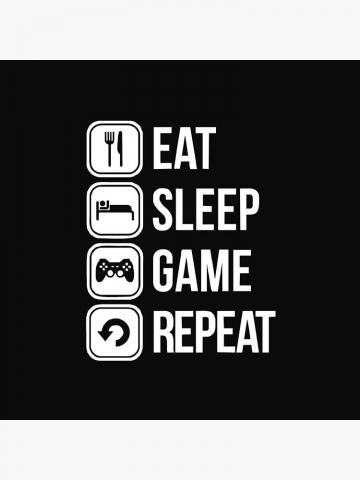 Eat Sleep Game Repeat Tote Bag By Sulievan