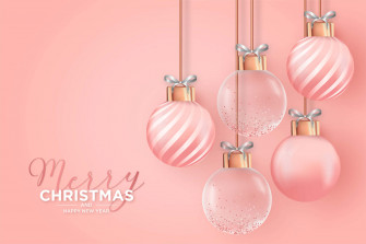 Rose Gold Christmas Wallpaper