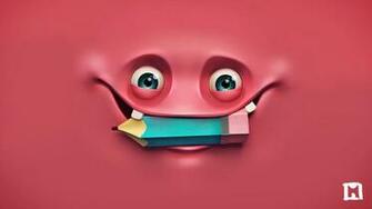 Cute Pink Monster Wallpaper HD Wallbibo