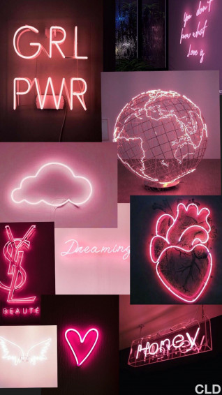 Pastel Pink Neon Aesthetic Wallpaper