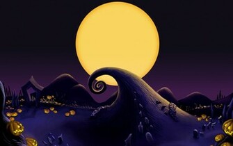 Nightmare Before Christmas Landscape Wallpaper The