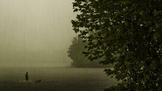 Rainy Day On The Lake Desktop Pc And Mac Wallpaper
