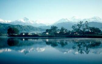 Pokhara Phewa Lake Wallpaper Stock Photos