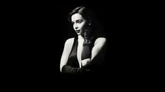 Emilia Clarke Little Black Dress Desktop Pc And Mac Wallpaper