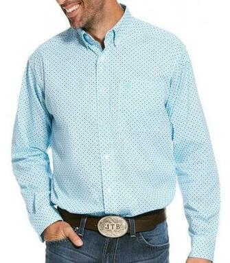 Men S Blue Button Up Shirt Bunkhouse Western