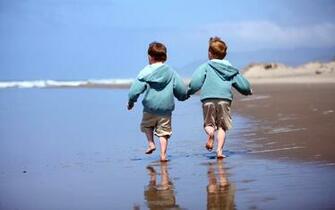 Two Brother On Sea Coast Wallpaper