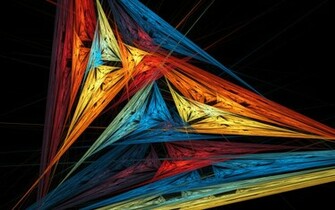 Background Triangle Fractal Art HD Wallpaper Rays Lines Jpg