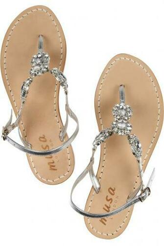 S Inspired Sandals Embellished With Swaroski Crystals