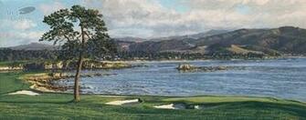 Pin Hole Pebble Beach Ocean Scenes Monterey Golf HD Wallpaper