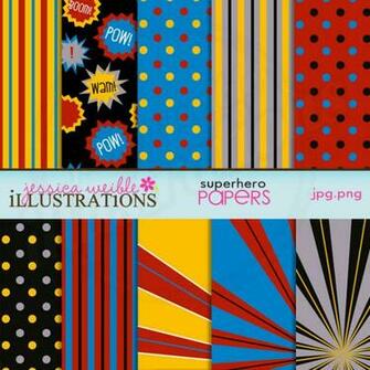 Digital Papers Background Superhero