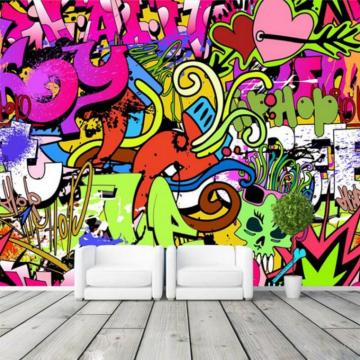 Graffiti Boys Urban Art Photo Wallpaper Custom Wall Mural Street