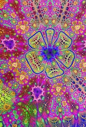 American Hippie Psychedelic Art Pattern Design Wallpaper Acid Trip