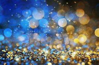 Christmas Lights Defocused Background Bokeh Gold Blue By Dimitris66
