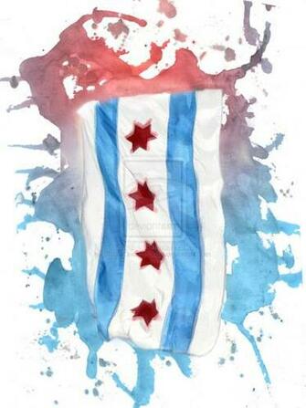 Chicago Flag By Studiodreamhouse