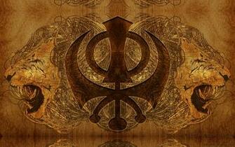 Khanda With Wooden Background By Bikram