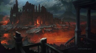 Dark Fire Halloween Hell Wallpaper