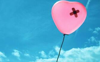 Balloon Pink Sky Clouds Flight Fly Float Wallpaper