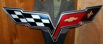Corvette Emblem C6 Metal Sign