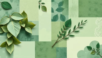 Sage Green Collage Wallpaper