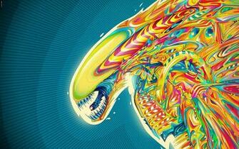 Acid Trip Alien Wallpaper Myspace Background