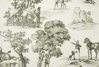 Vintage Fox Hunting Wallpaper Superior Interior Design Of Course
