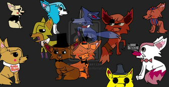 Fnaf Wolves By Dawntewolf22