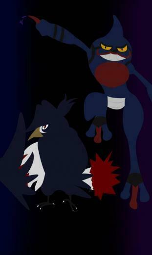 Honchkrow And Toxicroak Wallpaper By Grimsan