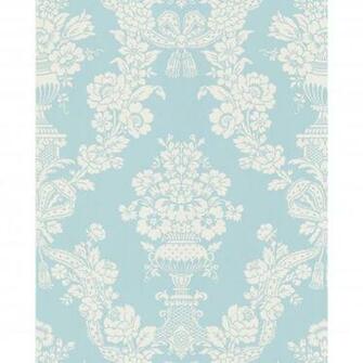 Light Blue Floral Wallpaper Brewster Aqua Damask