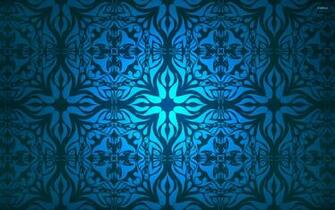 Vintage Blue Pattern Wallpaper Abstract