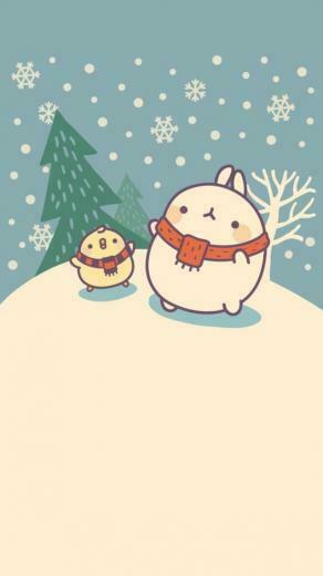 Molang Christmas Tap To See More Cute Wallpaper Prodigous